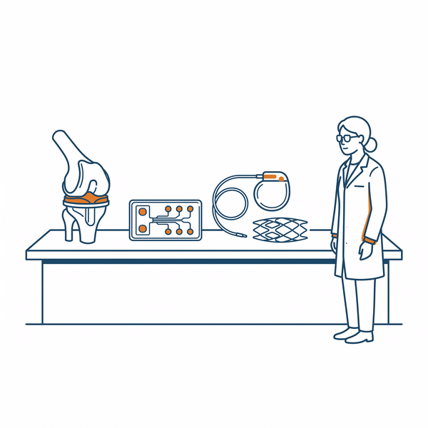 A range of device types spanning multiple therapeutic areas