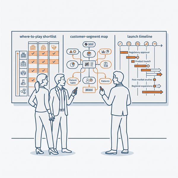 A commercial team working through a go-to-market plan