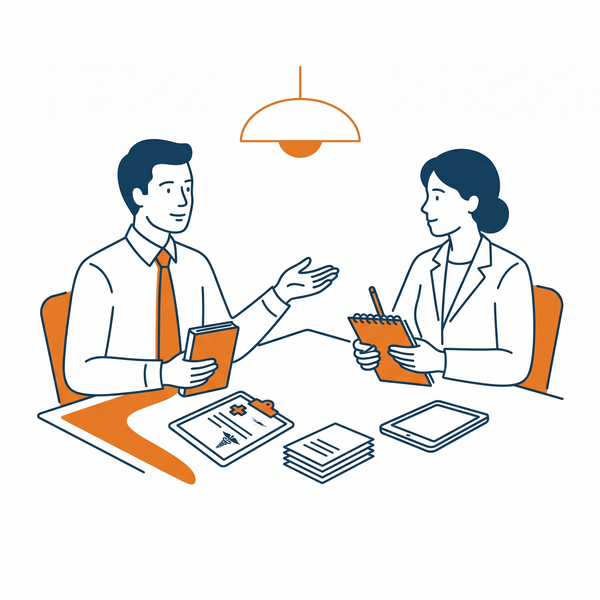 A consultant meeting a payor or regulator