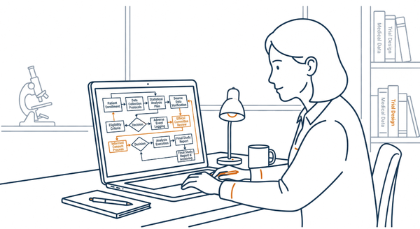 An analyst reviewing a structured survey methodology workflow